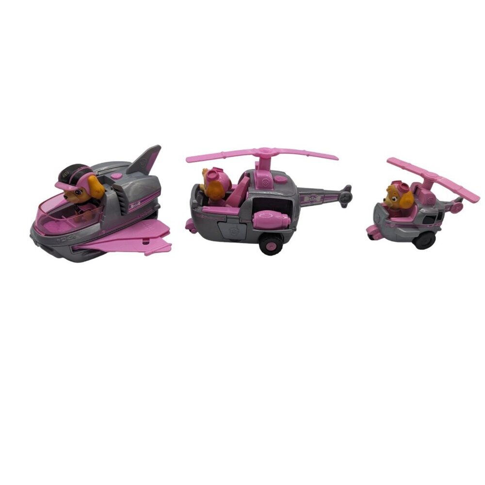 Lot of 3 Spin Master Paw Patrol Skye with Helicopters & Rescue Jet Air Vehicles - Picture 4 of 8
